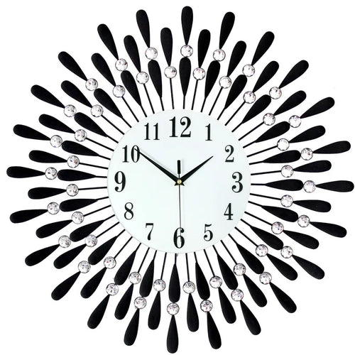 Crystal Sun Modern Style Silent Wall Clock 38X38/60X60/70X70cm, New Product Living Room Office Home Wall Decoration - vue 6 sur 14