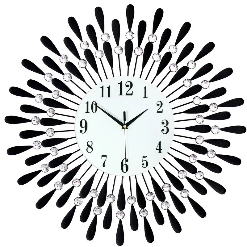 Crystal Sun Modern Style Silent Wall Clock 38X38/60X60/70X70cm, New Product Living Room Office Home Wall Decoration - vue 5 sur 14