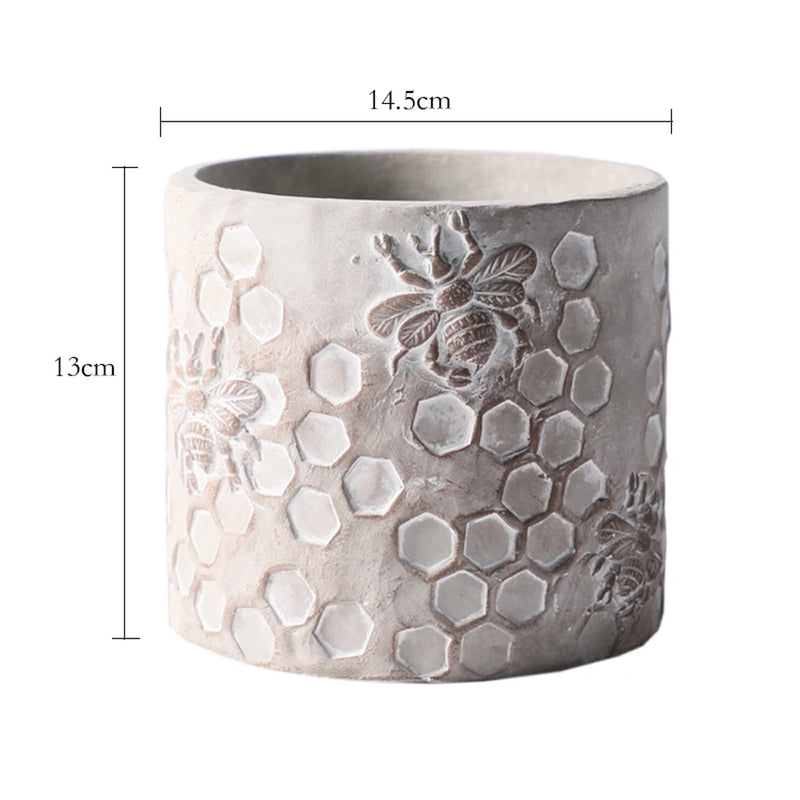 moule silicone pot fleurs béton motif vintage grand format