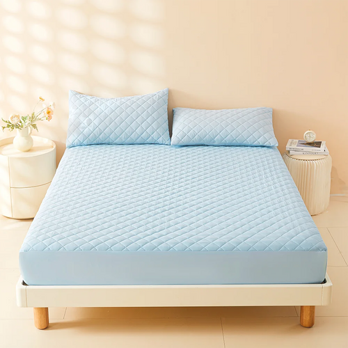 1pc 3D Air Fabric Thick Mattress Cover, 100% Waterproof Mattress Protector, Soft and Breathable Fitted Bed Sheet (No Pillowcase) - vue 9 sur 9