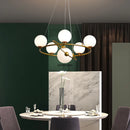 Minimalist glass LED pendant for interior decoration
