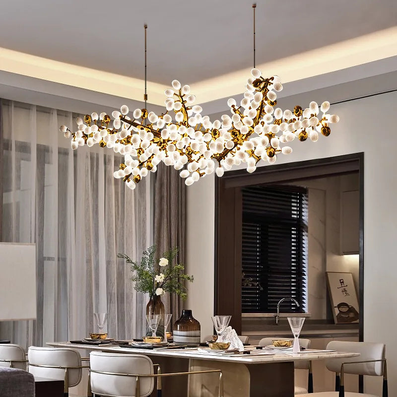 Modern Designer Dining Room Led Chandelier Living Room Grape Chandelier Bedroom Home Decor Hotel, Meeting Room Gloss Chandelier - vue 3 sur 15