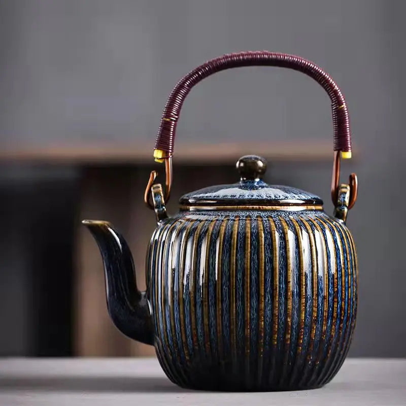 Théière chinoise en porcelaine avec filtre 800 ml - vue 3 sur 7