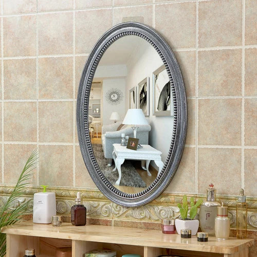 miroirs décoratifs ovales nordiques suspendus en macramé - vue 8 sur 12