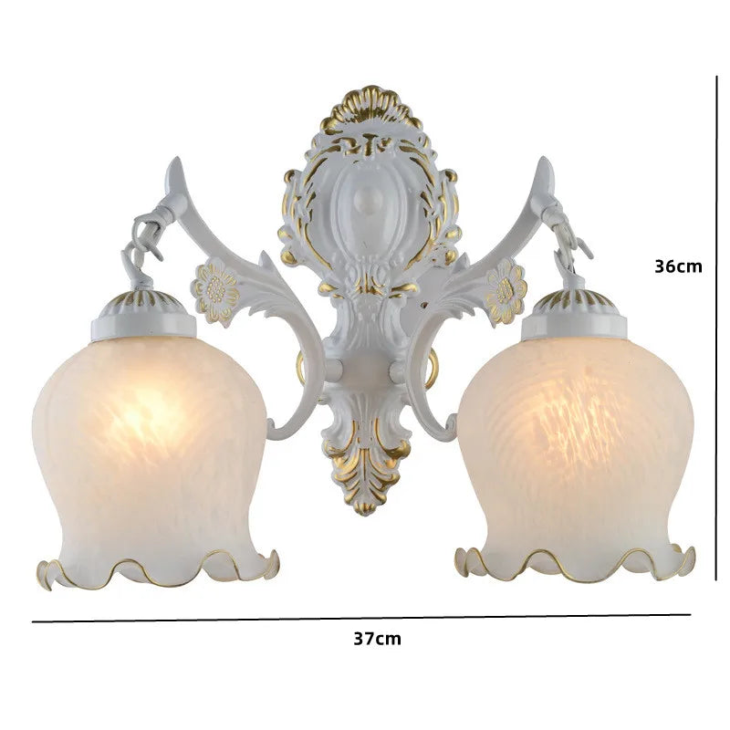 Elegant vintage metal and glass decorative chandelier