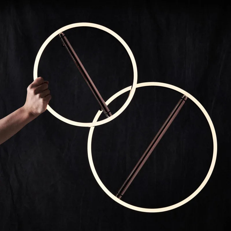 suspension ronde à bande led style moderne danois pour éclairage intérieur - vue 3 sur 7