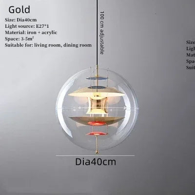 Modern spherical planetary light, coffee shop, tea restaurant, bar designer, interior decoration light - vue 9 sur 9