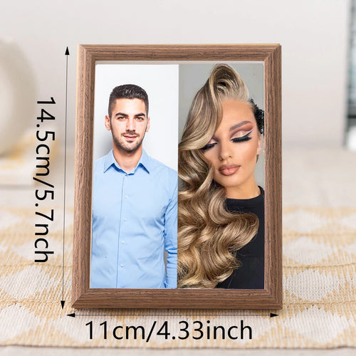 Personalized wooden photo frames, custom photo frame ornaments, simple holiday gifts indoors, commemorate precious memories - vue 12 sur 12
