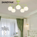 Nordic minimalist LED glass pendant chandelier Sandyha