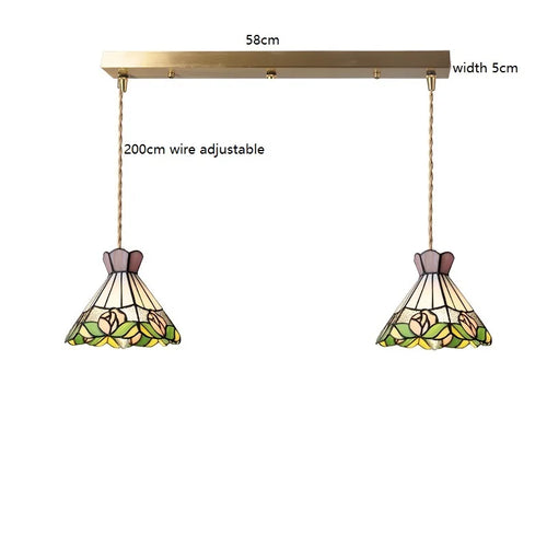 suspension fleur verre cuivre nordique moderne led iwhd europe syle - vue 24 sur 26
