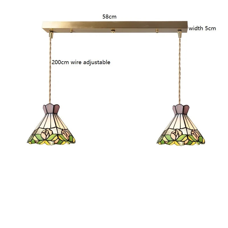 suspension fleur verre cuivre nordique moderne led iwhd europe syle - vue 23 sur 26