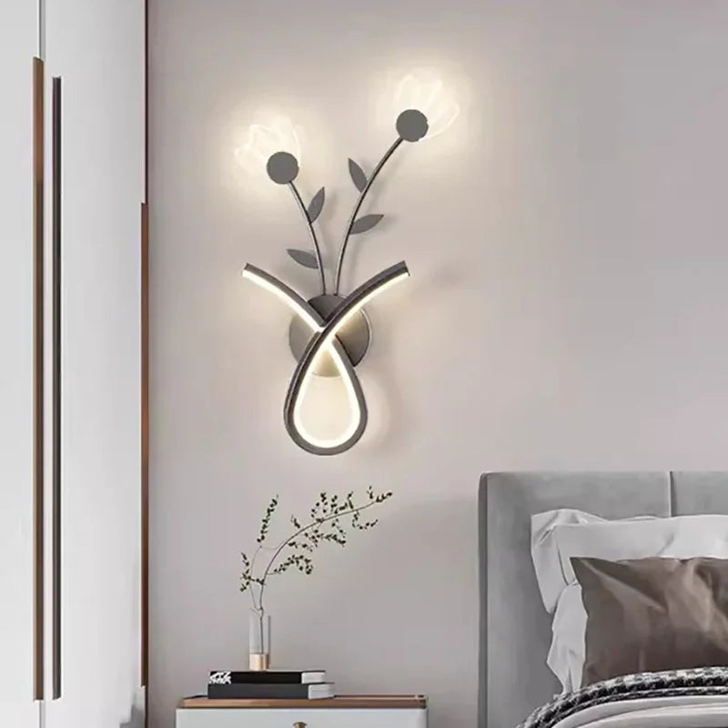 applique murale led acrylique fleur déco - vue 4 sur 23