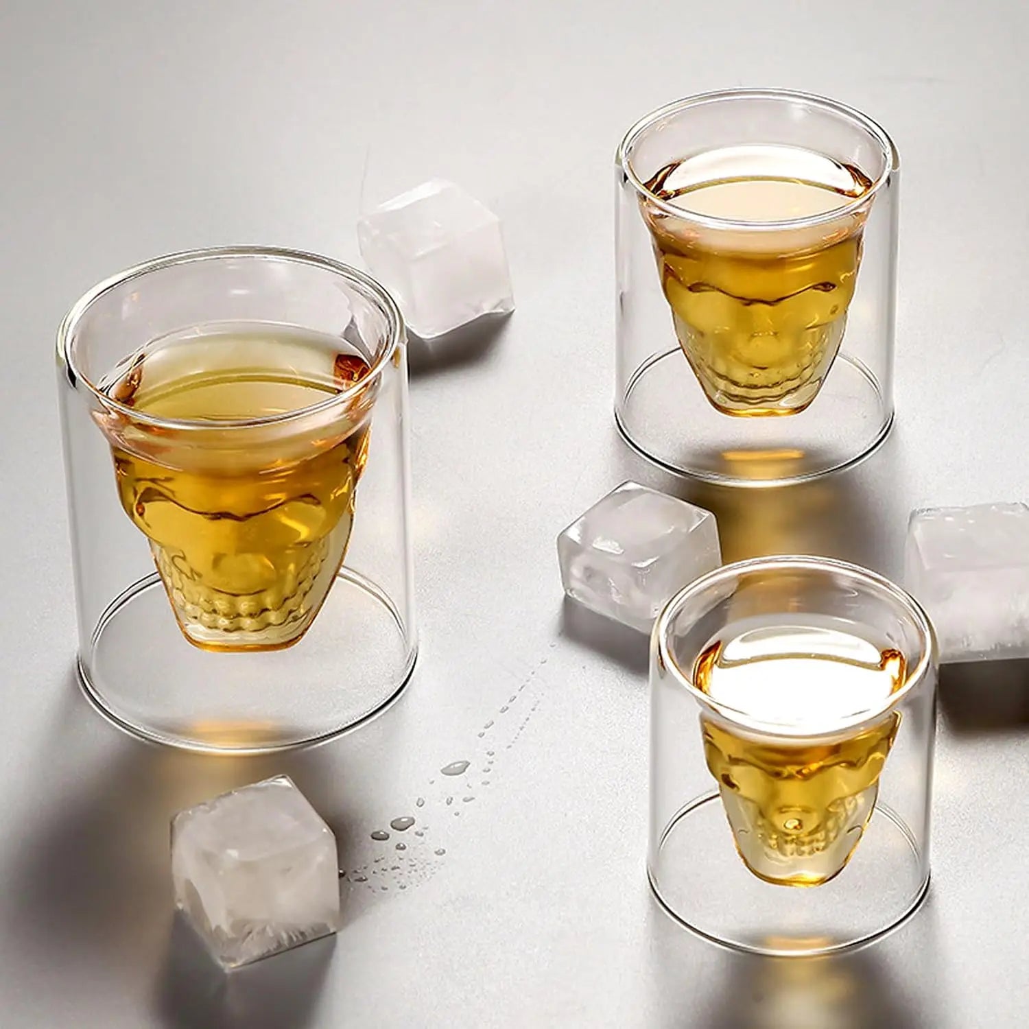 Verre cocktail forme crâne épais résistant bar - vue 3 sur 10