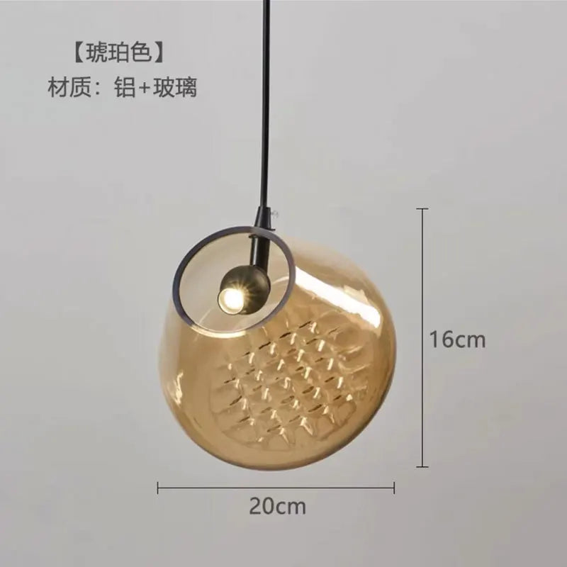 lustre en verre design pour cuisine bar et restaurant - vue 13 sur 13