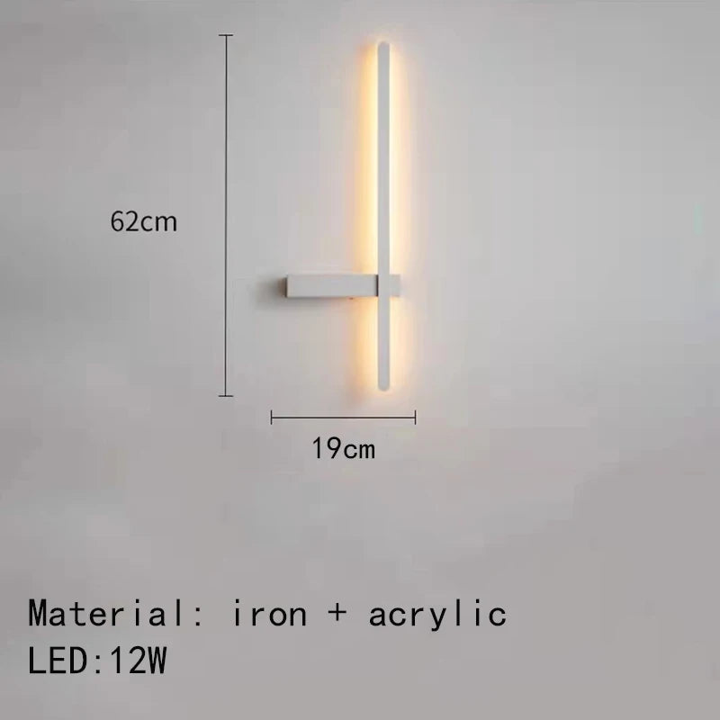 minimalist led wall light artistic design - vue 13 sur 15