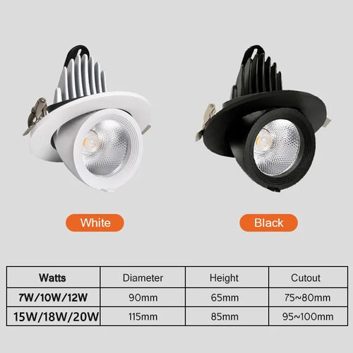 spot led encastré pour éclairage intérieur moderne