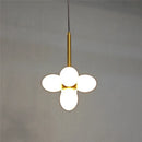 Minimalist glass egg-shaped chandelier for modern lighting