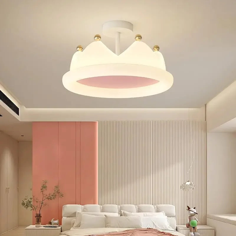 Plafonnier créatif en forme de couronne pour chambre à coucher