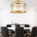 lustre moderne en cuivre avec tubes de verre 2 modèles disponibles