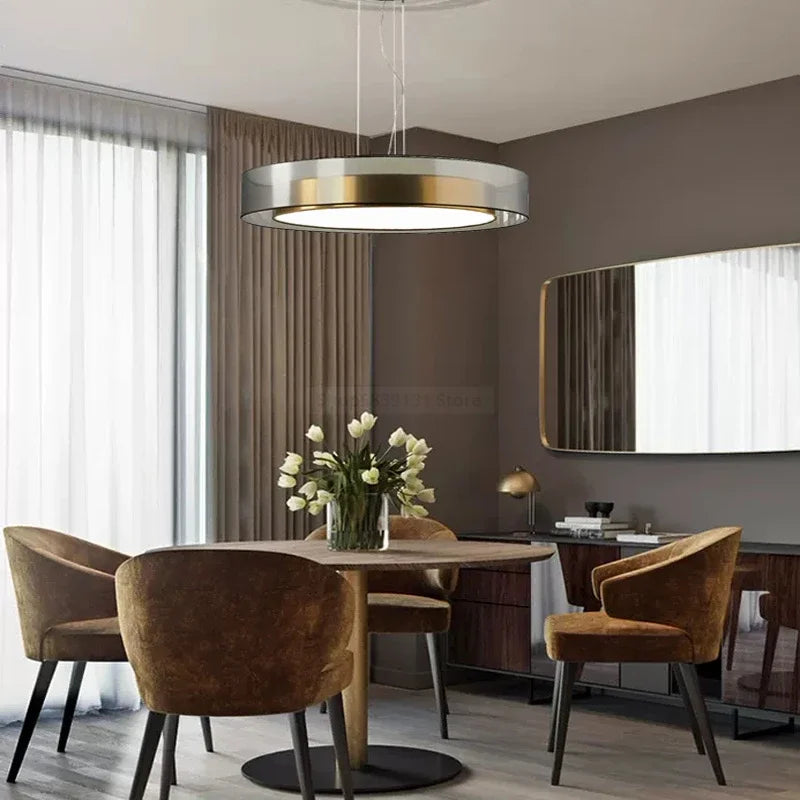 suspension led de luxe nordique simple pour bar restaurant - vue 3 sur 8