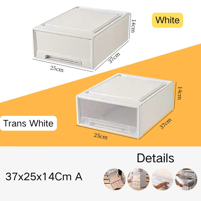 tiroirs empilables en plastique transparent pour rangement pratique - vue 42 sur 48