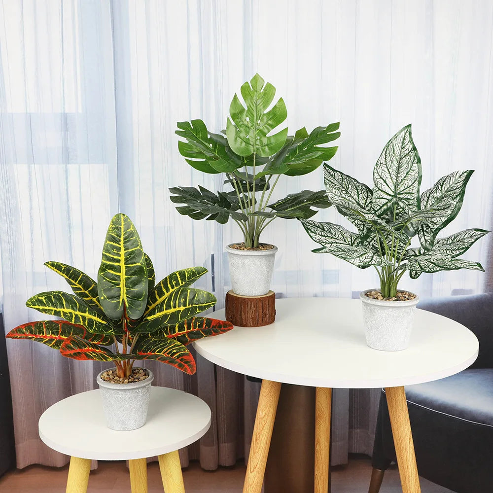 plantes artificielles en feuille de tortue décoratives pour la maison et le bureau - vue 7 sur 6