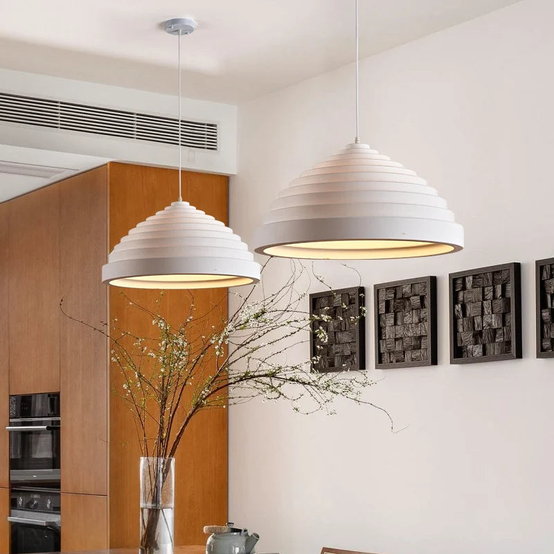 Minimalist Nordic wabi-sabi LED pendant light - vue 3 sur 13