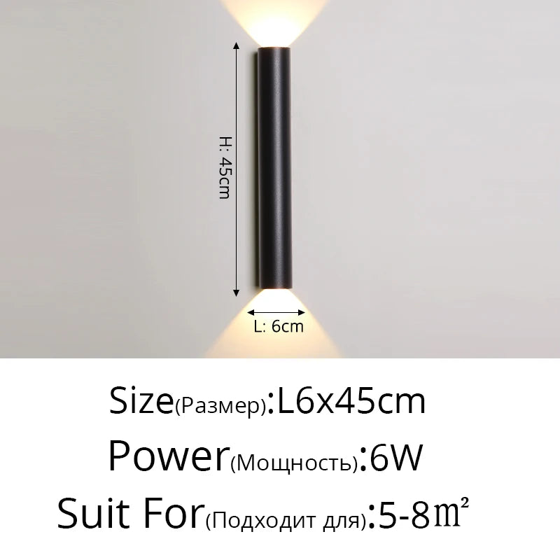 Modern nordic minimalist LED double head wall light - vue 12 sur 14