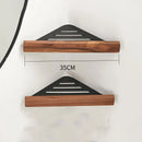Wall Mount Floating Shelves, Wood and Aluminium, Storage Rack, Home Decor, Living Room, Bedroom, Bathroom, Kitch