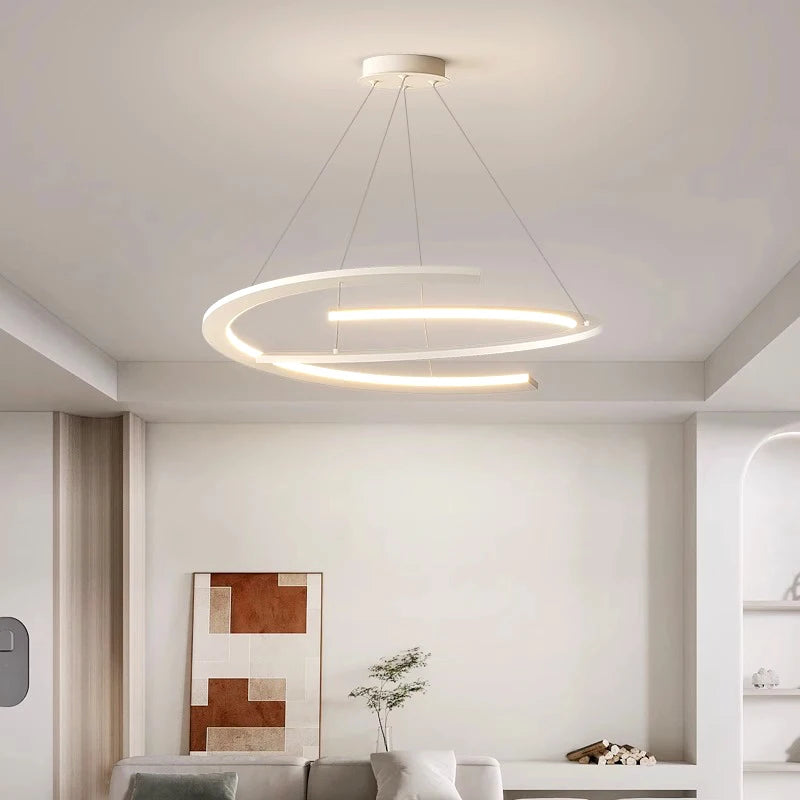 lustres modernes à led pour éclairage intérieur suspendu - vue 6 sur 8