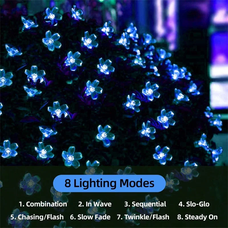 Solar garden fairy string lights for outdoor decoration - vue 4 sur 11