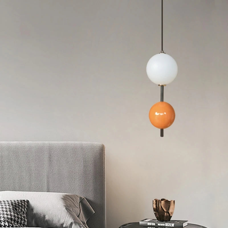 suspension led en verre avec fil réglable 4000k - vue 4 sur 12