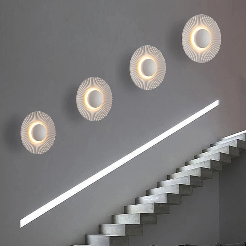 applique murale led moderne en forme de disque pour décoration intérieure