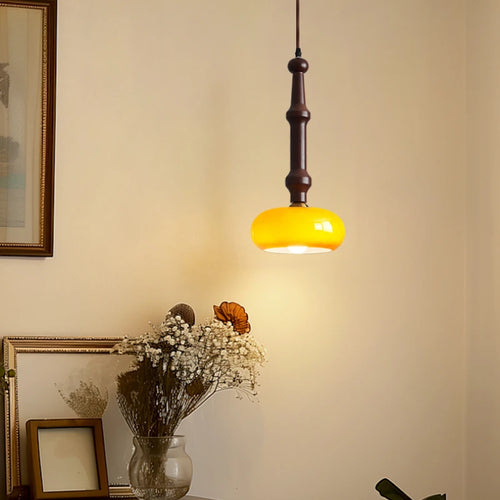 suspension en bois et verre au design moderne et créatif - vue 4 sur 10