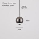 suspension lumière nordique LED lustre moderne lampe suspendue abat-jour boule éclairage intérieur décor à la maison salle à manger salon chambre