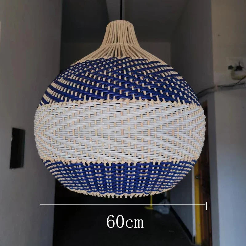 Vintage rattan pendant light for elegant interior decor