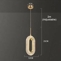 Nordic ring LED pendant light for bedroom, bedside and living room