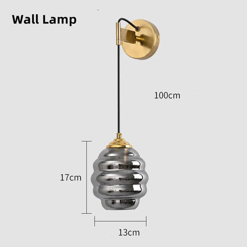 suspension moderne en verre teinté pour décoration intérieure - vue 19 sur 24