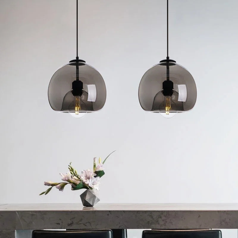 suspension moderne en verre pour décoration intérieure nordique - vue 4 sur 8