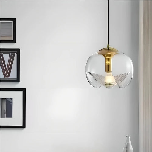 lustre vintage minimaliste en verre pour décoration intérieure