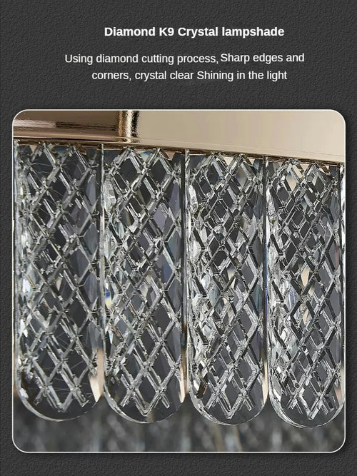 lustre sandyha moderne créatif anneau de luxe en cristal