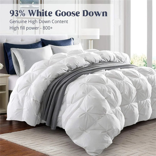 3D Bread White Goose Down Filler Comforter King Queen Size Duvet Insert, 100% Cotton Cover, All Seasons Quilt Thicken Blanket - vue 3 sur 11