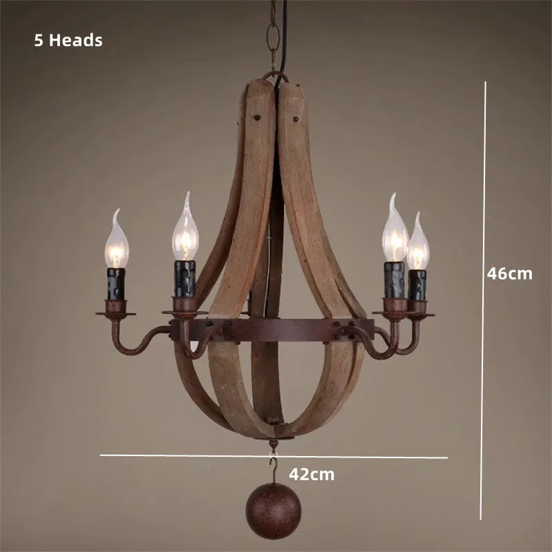 Rustic vintage metal chandelier for interior decoration