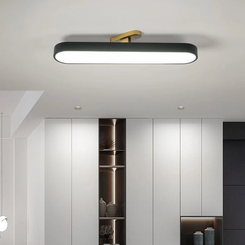 modern and minimalist rectangular recessed LED ceiling light - vue 2 sur 9