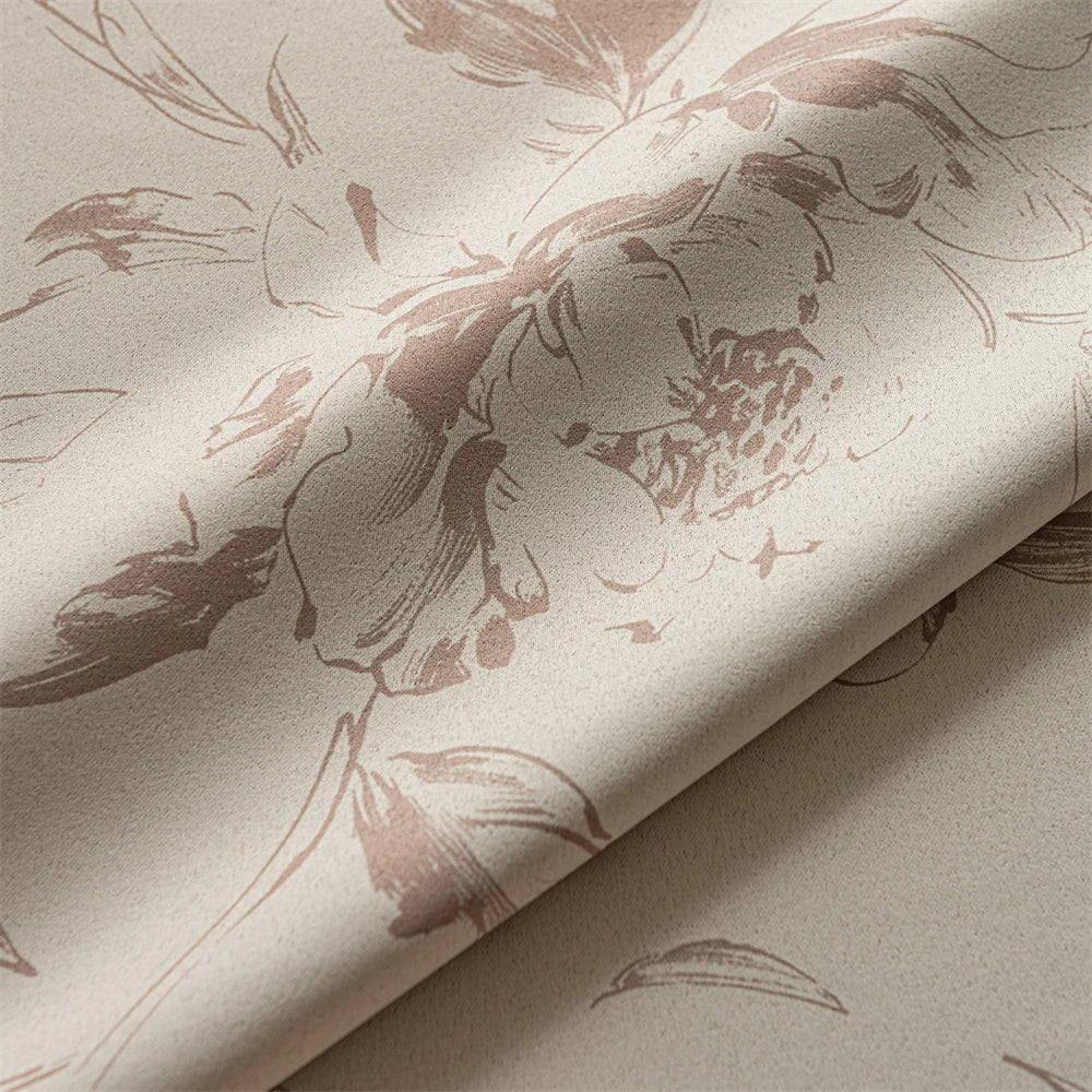 Rideau moderne motif floral occultant salon chambre - vue 7 sur 8