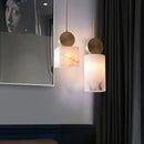 Small modern Spanish natural marble pendant light LED 2023 for dining room or restaurant