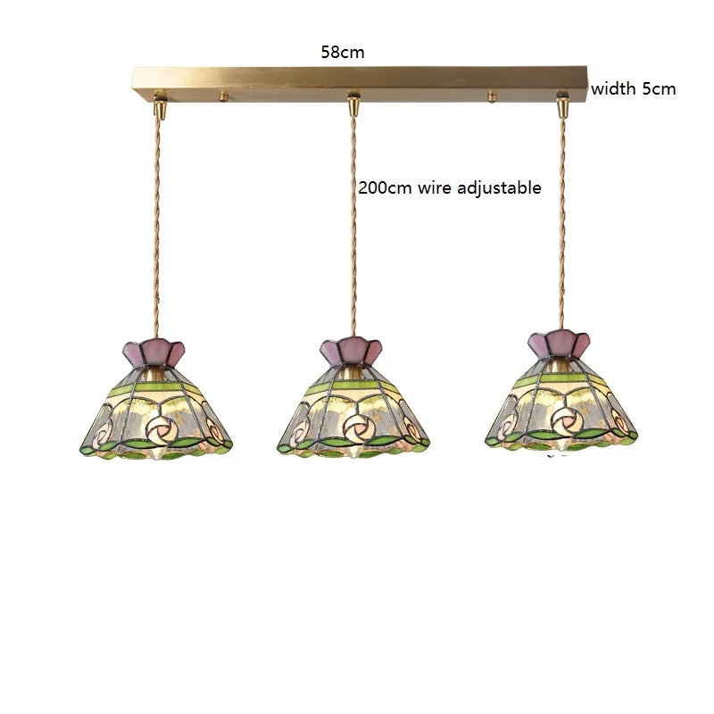 suspension fleur verre cuivre nordique moderne led iwhd europe syle - vue 19 sur 26