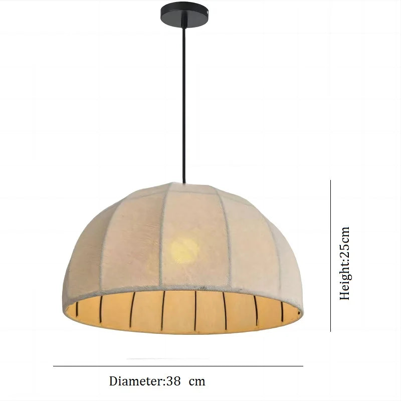 Plafonnier en tissu Simple nordique tout en cuivre