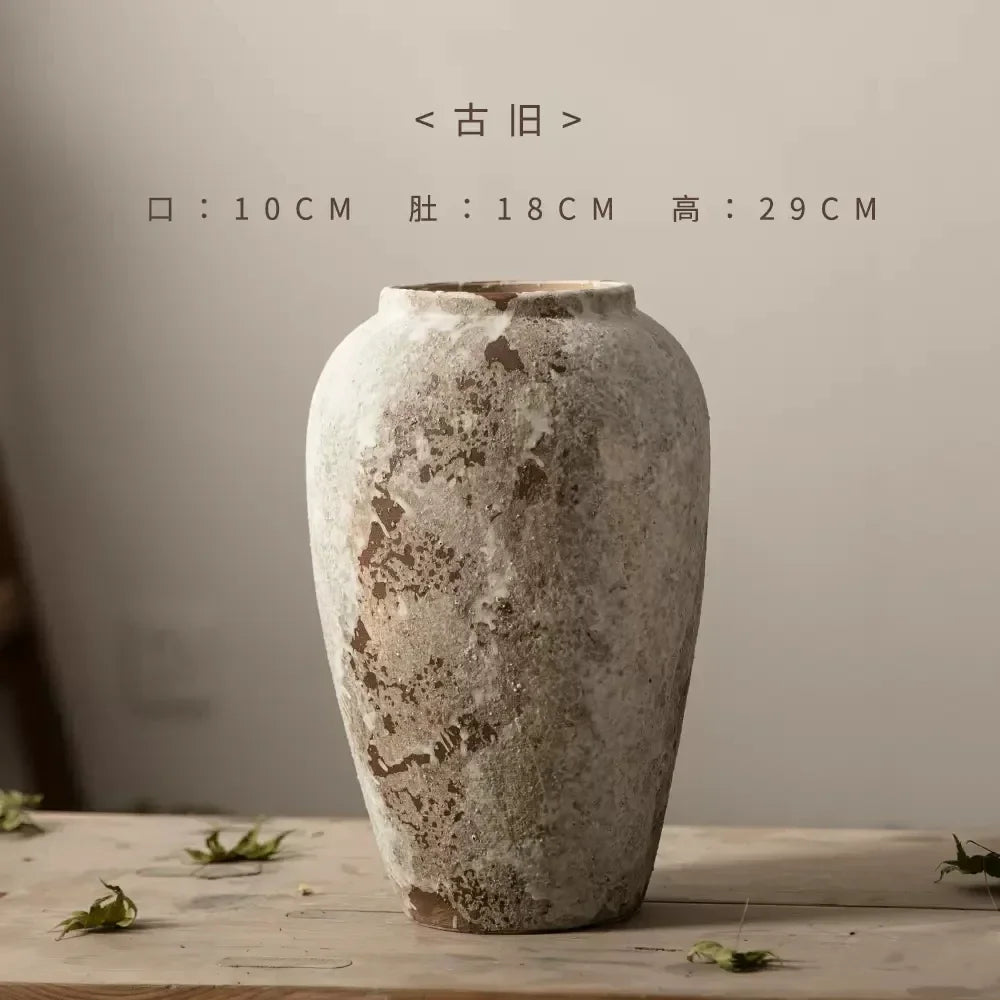 vase en céramique style chinois rétro pour arrangement floral - vue 7 sur 7