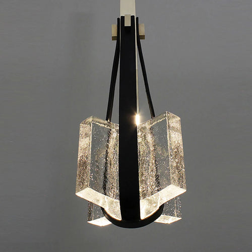 lampe suspendue en résine et cuir artificiel style 	 réglable en hauteur
